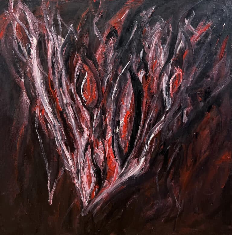 Descendence, oil on canvas, 40x40cm, 2024